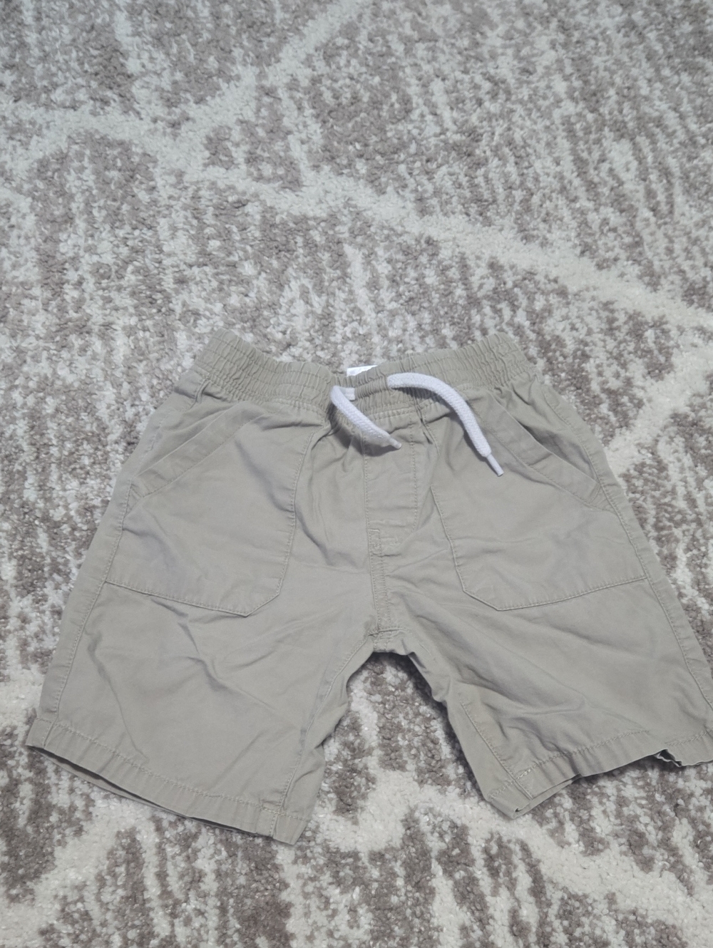 Toughskins Light Khaki Pull-On Shorts with Drawstring